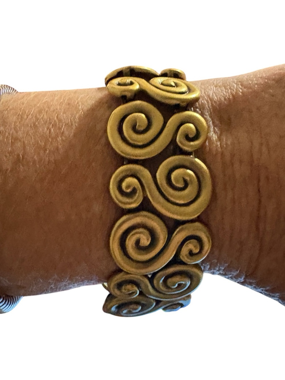 Yves Saint Laurent (YSL) gold-tone spiral link bracelet